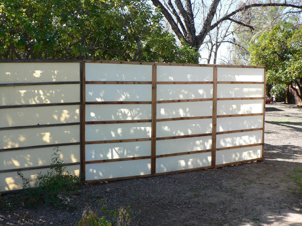 Modern wooden fences in Phoenix Arizona