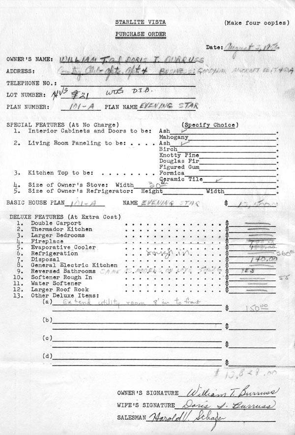 Construction documentation for Starlite Vista