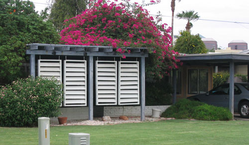 Modern wooden fences in Phoenix Arizona