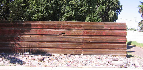 Modern wooden fences in Phoenix Arizona