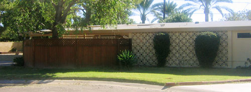 Modern block fences in Phoenix Arizona