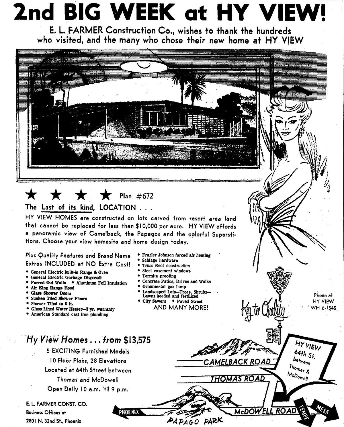 Vintage Ad for HyView neighborhood, Scottsdale