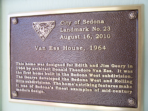 The Van Ess house designed by Donal Thoedore Van Ess in Sedona